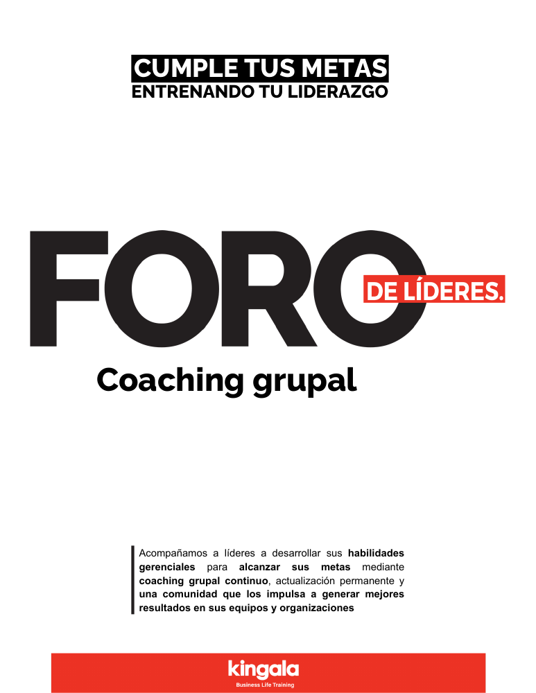 Portada del brochure Foro de Líderes